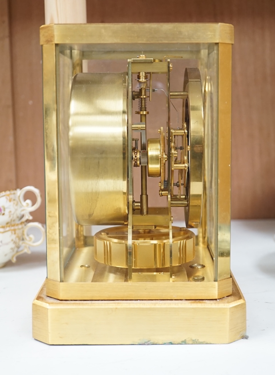 A Jaeger Lecoultre Atmos clock numbered 324878, 23cm high. Condition - good, untested